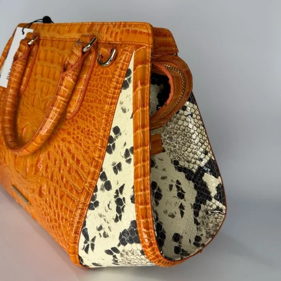 Brahmin Arden Satchel Marmalade Wynette Shoulder Bag Authentic Brand New Rare - Picture 5 of 10